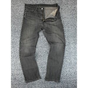 Levis 513 Slim Fit Jeans Mens 36x32 Charcoal Gray Dark Wash Denim 04511-2369